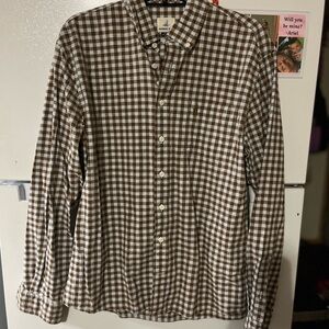 johnnie-O Brown and blue Casual Button‎ Down Shirt